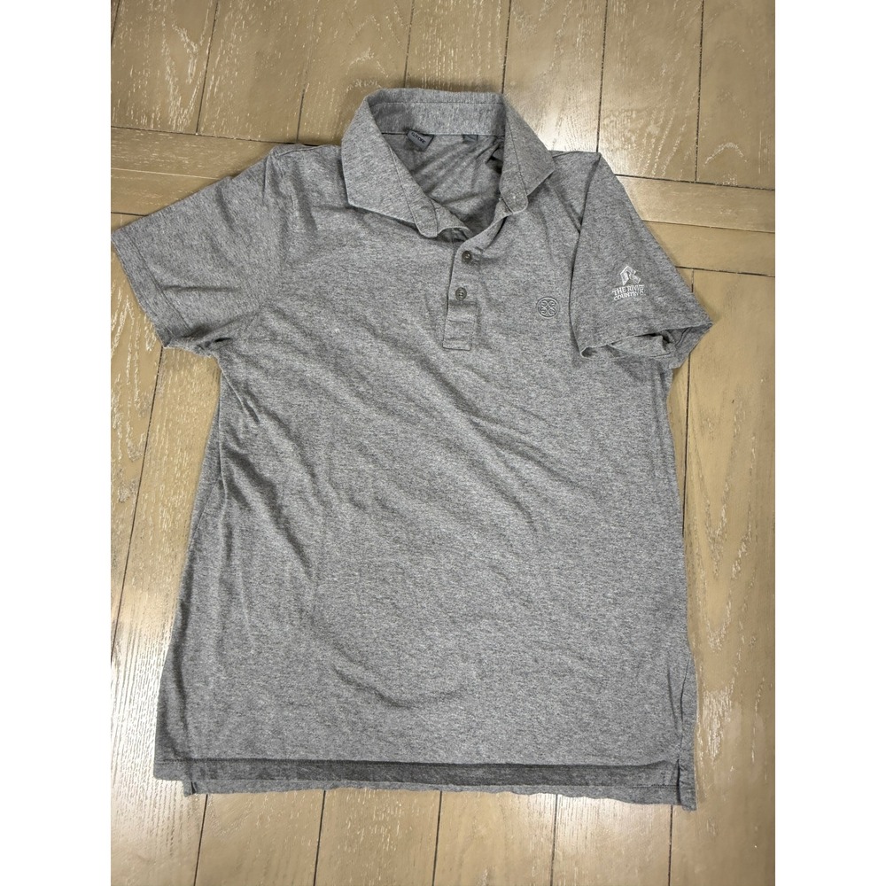 G/FORE Polo Shirt Mens Medium Gray Riviera Country‎ Club Cotton Short Sleeve